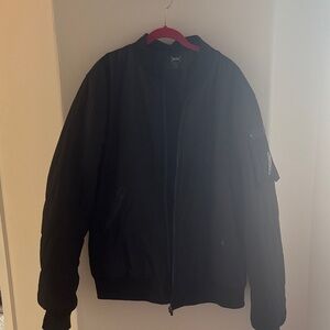 ASRV Classic Black Bomber Jacket Size L